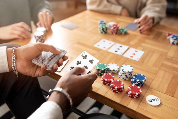 Live dealer table with multiple players and real dealer